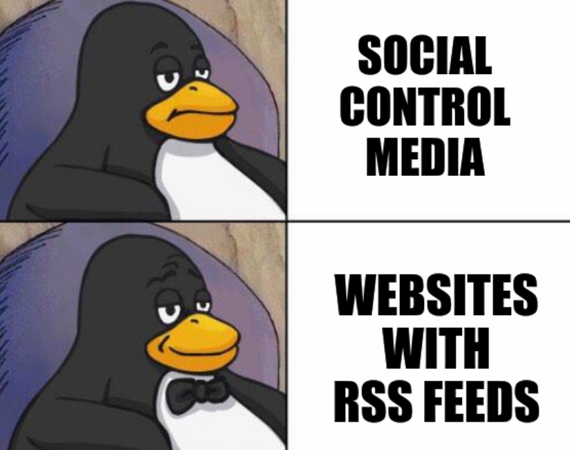 Social Control Media vs Websites with RSS feeds